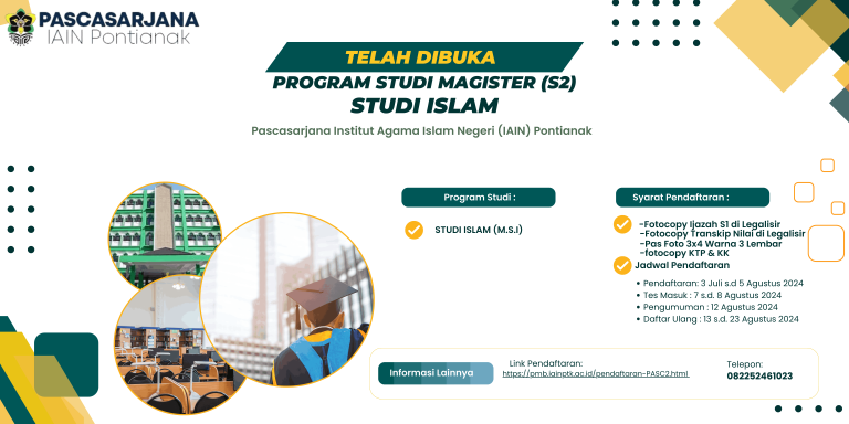 Pascasarjana IAIN Pontianak Resmi Buka Prodi S2 Studi Islam